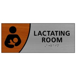 ADA Signature Series Lactating Room Sign With Tactile Text and Grade 2 Braille - 10x4