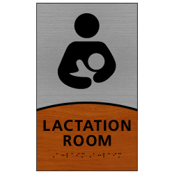 ADA Signature Series Lactation Room Sign With Tactile Text and Grade 2 Braille - 6x10