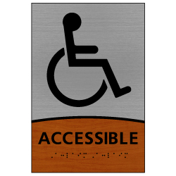 ADA Signature Series Accessible Sign With Tactile Text and Grade 2 Braille - 6x9