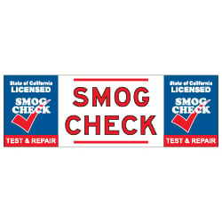 California SMOG CHECK Banner - Test And Repair - 72x24