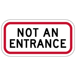 Buy Not An Entrance Signs - 12x6 - Reflective Rust-Free Durable Aluminum Property Management Signs for Building Entrances and Parking Lots