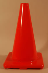 Traffic Safety Cones: 3 Pack of 12-Inch Bright Orange Traffic Safety Cones