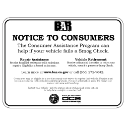 California Notice To Consumers Sign - 24x18