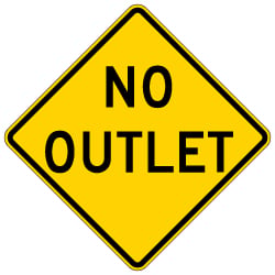 Buy No Outlet Road Warning Signs - 30x30 - Regulation MUTCD Reflective No Outlet Warning Signs on Rust-Free Heavy Gauge Aluminum.