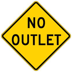 Buy No Outlet Road Warning Signs - 30x30 - Regulation MUTCD Reflective No Outlet Warning Signs on Rust-Free Heavy Gauge Aluminum.