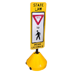 Portable Pole 2 Base (PP2), Post and Hardware - Various Colors - Available from STOPSignsAndMore.com