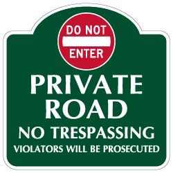 Mission Style Do Not Enter Private Road Sign - 18x18 - Made with 3M Reflective Rust-Free Heavy Gauge Durable Aluminum available for quick shipping from STOPSignsAndMore.com