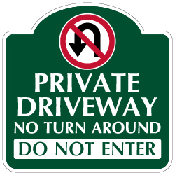 Mission Style Private Driveway Do Not Enter Sign - 18x18 - Made with 3M Reflective Rust-Free Heavy Gauge Durable Aluminum available for quick shipping from STOPSignsAndMore.com