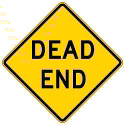 Dead End Road Signs - 30x30 - Regulation MUTCD W14-1 Reflective Dead End Warning Signs on Rust-Free Heavy Gauge Aluminum