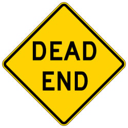 Dead End Road Signs - 30x30 - Regulation MUTCD W14-1 Reflective Dead End Warning Signs on Rust-Free Heavy Gauge Aluminum