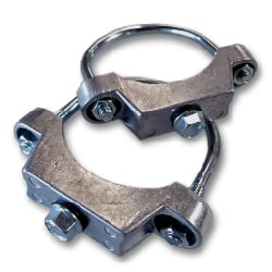 Sign Mounting Hardware for Sale: One Pair of U-Clamp Hardware for Mounting Signs to 2-7/8 inch Round Posts