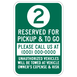 Semi-Custom Reserved Space Number Parking Sign - 12x18 - Made with Engineer Grade Reflective Rust-Free Heavy Gauge Durable Aluminum available at STOPSignsAndMore.com