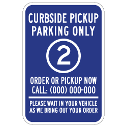 Semi-Custom Curbside Space Number Paking Sign - 12x18 - Made with Engineer Grade Reflective Rust-Free Heavy Gauge Durable Aluminum available at STOPSignsAndMore.com