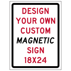 Custom Reflective Magnetic Sign - 18x24 Size - Full Color Reflective Magnet Signs for Car Doors and Other Metal Surfaces available from STOPSignsAndMore.com