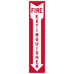Label - Fire Extinguisher - 4x18 (Pack of 3) - Digitally printed on rugged vinyl using outdoor-rated inks - Buy Fire Extinguisher Labels from STOPSignsAndMore