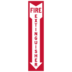 Label - Fire Extinguisher - 4x18 (Pack of 3) - Digitally printed on rugged vinyl using outdoor-rated inks - Buy Fire Extinguisher Labels from STOPSignsAndMore