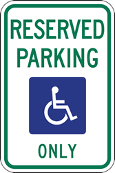 R7-8MI Micigan State Handicap Parking Sign 12x18
