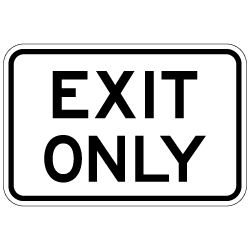 Exit Only Parking Lot Sign - 18x12 - Made with Engineer Grade Reflective and Rust-Free Heavy Gauge Durable Aluminum available at STOPSignsAndMore.com