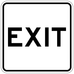 Exit Sign with No Arrows - 18x18 - Made with Engineer Grade Reflective and Rust-Free Heavy Gauge Durable Aluminum available at STOPSignsAndMore.com