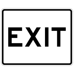 Exit Sign With No Arrows - 30x24 - Made with 3M Engineer Grade Reflective and Rust-Free Heavy Gauge Durable Aluminum available at STOPSignsAndMore.com