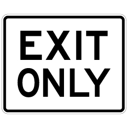 Exit Only Parking Lot Sign - 30x24 - Made with 3M Engineer Grade Reflective and Rust-Free Heavy Gauge Durable Aluminum available at STOPSignsAndMore.com