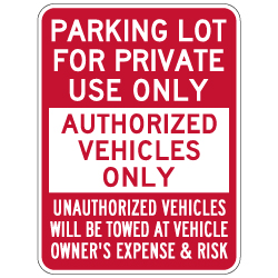 Parking Lot For Private Use Only Sign - 18x24 - Security Parking Lot Signs Made with Reflective Rust-Free Heavy Gauge Durable Aluminum available from STOPSignsAndMore.com
