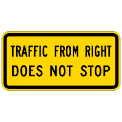 StopSignsAndMore manufactures custom Warning Traffic signs and Cross Traffic Signs to suit your safety needs.  Shop our stock now or put in a custom your design!