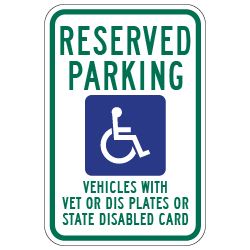 R7-8WI Wisconsin State Disabled Reserved Parking Sign - 12x18