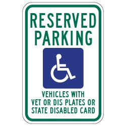 R7-8WI Wisconsin State Disabled Reserved Parking Sign - 12x18