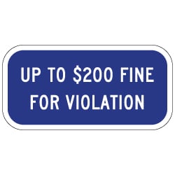 Minnesota Disabled Parking $200 Fine Sign -12x6 - Our Signs Are Made with Reflective Vinyl, Rust-Free Heavy Gauge Durable Aluminum Available at STOPSignsAndMore.com