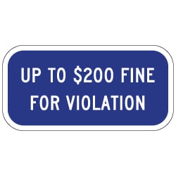 Minnesota Disabled Parking $200 Fine Sign -12x6 - Our Signs Are Made with Reflective Vinyl, Rust-Free Heavy Gauge Durable Aluminum Available at STOPSignsAndMore.com