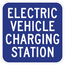 12X12 Electric Vehicle Charging Station Signs -  Reflective Rust-Free Heavy Gauge Aluminum Electric Vehicle Station Signs