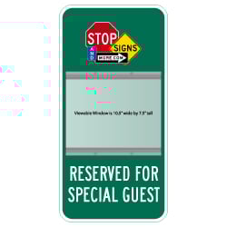 Custom Parking Sign with Large Changeable Name Holding Slot - 12x24 - Reflective Rust-Free Heavy Gauge Aluminum - No Extra Charge for Full Digital Color