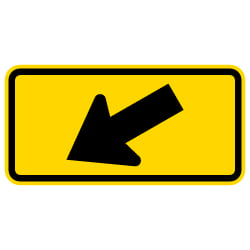 Crosswalk Left Arrow Signs - 24x12- Regulation MUTCD W16-7 DG3 Reflective Cross Walk Arrow Signs on Rust-Free Heavy Gauge Aluminum