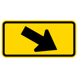 W16-7-PR Crosswalk Right Arrow Signs - 24x12 - Rust-Free Heavy Gauge Reflective Aluminum Pedestrian Crosswalk Signs