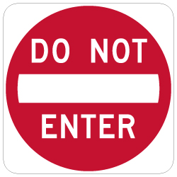 R5-1 Do Not Enter Signs - 24x24 - Official MUTCD DG3 Reflective Rust-Free Heavy Gauge Aluminum Road Signs