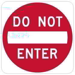 R5-1 Do Not Enter Signs - 30x30 - Official MUTCD DG3 Reflective Rust-Free Heavy Gauge Aluminum Road Signs