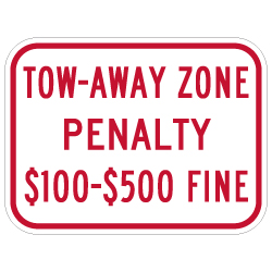 Virginia State Handicap Parking Penalty Sign - 12x9, R7-VP1