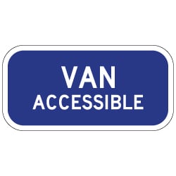 R7-8B Van Accessible Handicap Parking Signs - 12x6 - Reflective Rust-Free Heavy Gauge Aluminum ADA Parking Signs