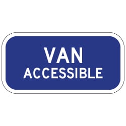 R7-8B Van Accessible Handicap Parking Signs - 12x6 - Reflective Rust-Free Heavy Gauge Aluminum ADA Parking Signs