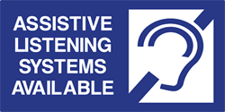 ADA Compliant Assistive Listening Devices Available Signs with Tactile Lettering, Ear Symbol, and Grade 2 Braille - 12x6 size