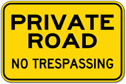 Private Road No Trespassing Warning Signs - 18x12 - Reflective Rust-Free Heavy Gauge Aluminum Private Property Signs