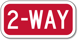 Buy R1-3 2-WAY STOP Plaque - 12x6 - Engineer Grade Prismatic Reflective Sheeting on Rust-Free Heavy Gauge Aluminum