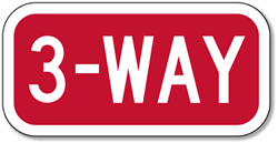 3-WAY STOP Sign Plaque - 12x6 | StopSignsandMore.com