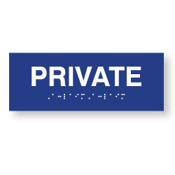 ADA Compliant Private Room Name Sign - 8x3