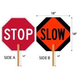 slow ロードサイン Get 18x18 Stop and Slow Sign - 60 MIL – Olanzu