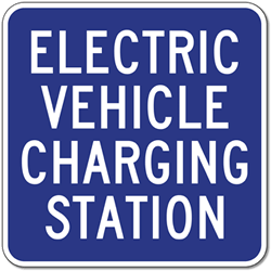 12X12 Electric Vehicle Charging Station Signs - 18x18- Reflective Rust-Free Heavy Gauge Aluminum Electric Vehicle Station Signs