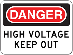 Danger High Voltage Keep Out Signs - 24x18- Reflective Rust-Free Heavy Gauge Aluminum Security Signs