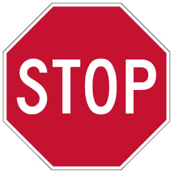 24x24 STOP Signs- High Intensity Prismatic Reflective Sheeting on Rust-Free Heavy Gauge (.080) Aluminum